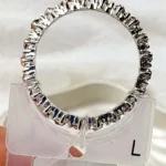 انگشتر زنانه وارداتی نقره ای پک 1