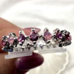 انگشتر زنانه وارداتی نقره ای پک 1