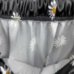 ست ساتن سه تیکه تاپ شورتک اسکرانچی زنانه – پک «آبنوس»