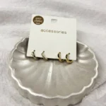 پک گوشواره زنانه وارداتی آب طلا مدل آفتاب