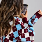کاردیگن بافت زنانه طرح آرگایل